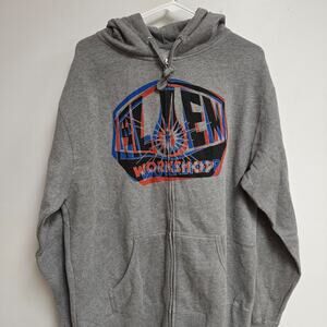 Alien Workshop OG Logo zip-up hoodie in heather grey NWT XL